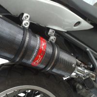 Scarico compatibile con Derbi Terra 125 R -Adventure 2007-2011, Furore Nero, Terminale di scarico omologato,fornito con db killer estraibile,catalizzatore e collettore