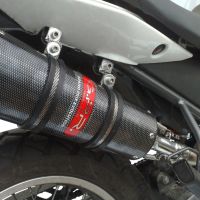 Exhaust system compatible with Derbi Cross City 125 2007-2012, Gpe Ann. titanium, Homologated legal slip-on exhaust including removable db killer and link pipe 