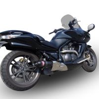 Scarico compatibile con Honda Dn-01 2008-2010, Furore Nero, Scarico omologato, silenziatore con db killer estraibile e raccordo specifico