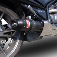 Scarico compatibile con Honda Dn-01 2008-2010, Furore Nero, Scarico omologato, silenziatore con db killer estraibile e raccordo specifico