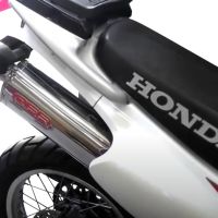 Exhaust system compatible with Honda Dominator Nx 650 1998-2001, Trioval, Homologated legal mid-full system exhaust including removable db killer 