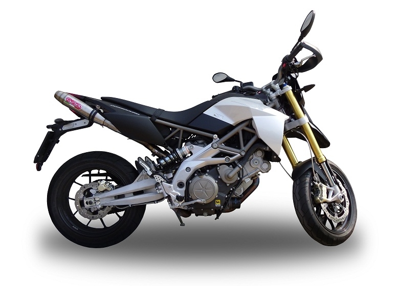 Scarico GPR compatibile con  Aprilia Dorsoduro 750  2008-2016, Deeptone Inox, Coppia di silenziatori di scarico racing, con raccordo, articolo senza omologazione