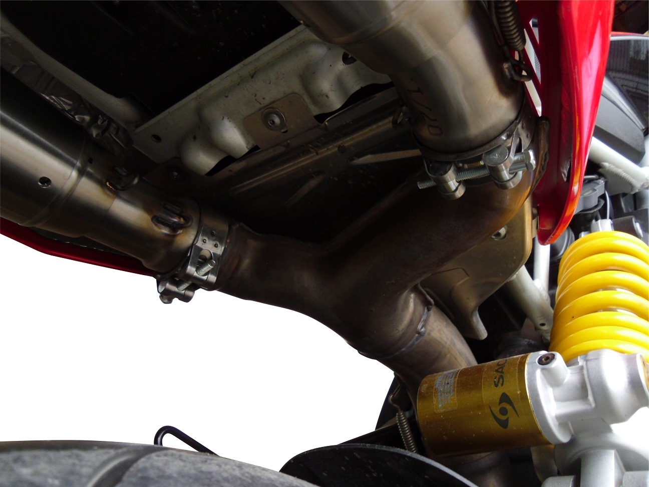 Exhaust compatible with Aprilia Dorsoduro 1200 2011-2016, GP Evo4 Titanium, Dual Homologated legal slip-on exhaust including removable db killers, link pipes and catalysts 