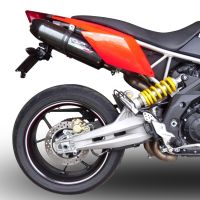 Exhaust system compatible with Aprilia Dorsoduro 1200 2011-2016, GP Evo4 Poppy, Dual Homologated legal slip-on exhaust including removable db killers and link pipes 
