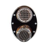 Exhaust compatible with Cf Moto 800 Mt Touring 2022-2024, Dual Titanium, Homologated legal slip-on exhaust including removable db killer and link pipe 
