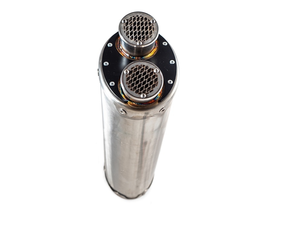Exhaust compatible with Cf Moto 800 Mt Touring 2022-2024, Dual Titanium, Homologated legal slip-on exhaust including removable db killer and link pipe 