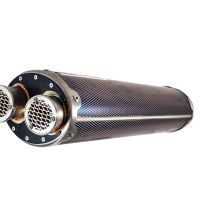 Exhaust compatible with Triumph Tiger 1200 Gt - Rally 2022-2024, Dual Inox, Homologated legal slip-on exhaust including removable db killer and link pipe 