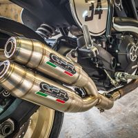 Scarico compatibile con Ducati Scrambler 800 2017-2020, Deeptone Inox, Coppia di terminali di scarico omologati, forniti con db killer removibile, catalizzatori e raccordi specifici