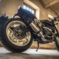 Exhaust system compatible with Ducati Scrambler 800 2017-2020, GP Evo4 Titanium, Homologated legal slip-on exhaust including removable db killer, link pipe and catalyst 