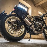 Scarico compatibile con Ducati Scrambler 800 2017-2020, GP Evo4 Titanium, Terminale di scarico omologato,fornito con db killer estraibile,catalizzatore e collettore