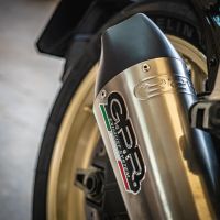 Exhaust system compatible with Ducati Scrambler 800 2017-2020, GP Evo4 Titanium, Homologated legal slip-on exhaust including removable db killer, link pipe and catalyst 