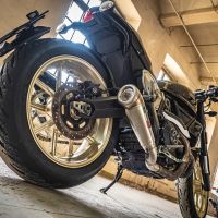 Scarico compatibile con Ducati Scrambler 800 2015-2016, Powercone Evo, Terminale di scarico omologato,fornito con db killer estraibile,catalizzatore e collettore