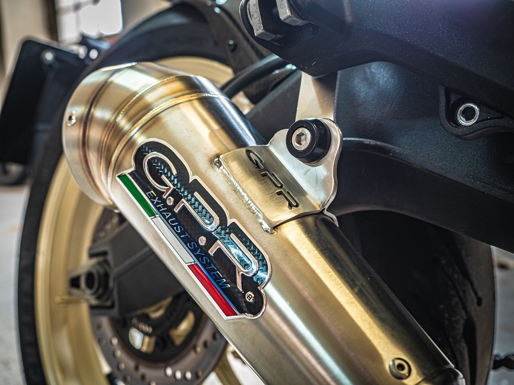 Scarico compatibile con Ducati Scrambler 800 2015-2016, Powercone Evo, Scarico omologato, silenziatore con db killer estraibile e raccordo specifico