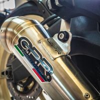 Scarico compatibile con Ducati Scrambler 800 2015-2016, Powercone Evo, Scarico omologato, silenziatore con db killer estraibile e raccordo specifico