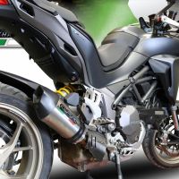 Scarico compatibile con Ducati Multistrada 1260 2018-2020, GP Evo4 Titanium, Scarico omologato, silenziatore con db killer estraibile e raccordo specifico