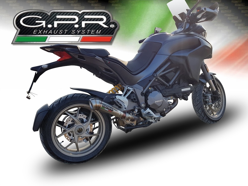Scarico compatibile con Ducati Multistrada 1260 2018-2020, Powercone Evo, Scarico omologato, silenziatore con db killer estraibile e raccordo specifico