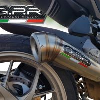 Exhaust compatible with Ducati Multistrada 1260 2018-2020, Powercone Evo, Homologated legal slip-on exhaust including removable db killer and link pipe 
