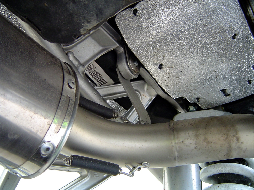 Exhaust compatible with Ktm Superduke 990 - R ( LC8) 2004-2012, Gpe Ann. Poppy, Dual Homologated legal slip-on exhaust including removable db killers and link pipes 