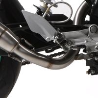 Exhaust system compatible with Ktm Duke 390 2013-2016, Deeptone Inox, Racing slip-on exhaust including link pipe 