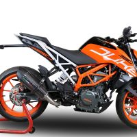 Scarico compatibile con Ktm Rc 390 2017-2020, GP Evo4 Poppy, Scarico omologato, silenziatore con db killer estraibile e raccordo specifico