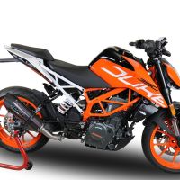 Scarico compatibile con Ktm Rc 390 2017-2020, GP Evo4 Poppy, Scarico omologato, silenziatore con db killer estraibile e raccordo specifico