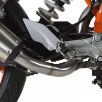 Exhaust system compatible with Ktm Duke 390 2013-2016, Gpe Ann. titanium, Homologated legal slip-on exhaust including removable db killer, link pipe and catalyst 