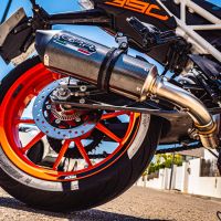 Scarico compatibile con Ktm Duke 250 2017-2020, GP Evo4 Poppy, Scarico omologato, silenziatore con db killer estraibile e raccordo specifico
