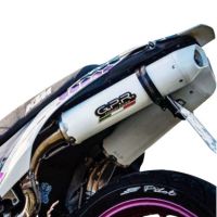 Exhaust compatible with Ktm Duke II 2000-2006, Albus Ceramic, Dual Homologated legal slip-on exhaust including removable db killers and link pipes 