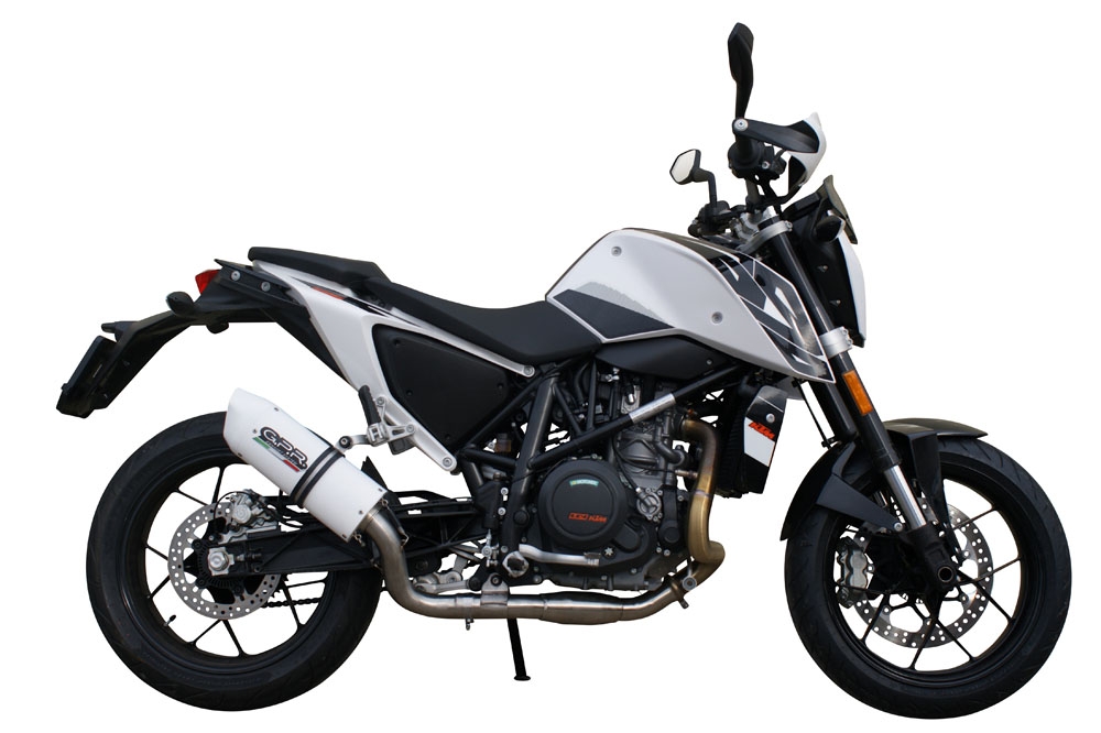 Scarico compatibile con Ktm Duke 690 2017-2020, Albus Evo4, Scarico omologato, silenziatore con db killer estraibile e raccordo specifico