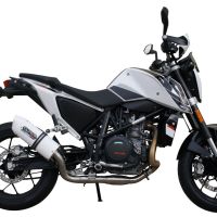Scarico compatibile con Ktm Duke 690 2017-2020, Albus Evo4, Scarico omologato, silenziatore con db killer estraibile e raccordo specifico