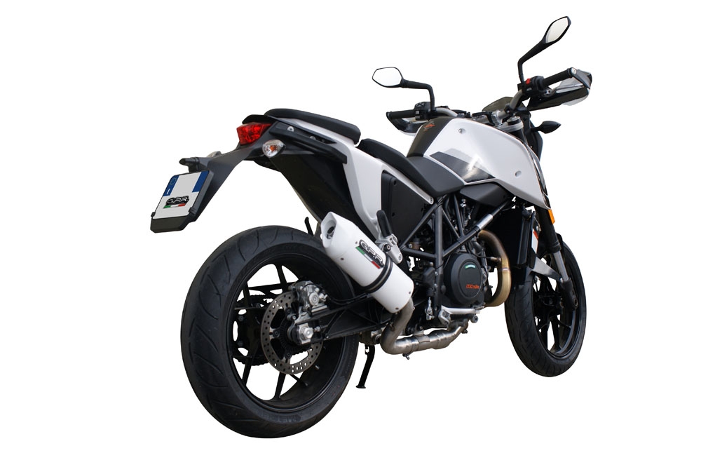 Scarico compatibile con Ktm Duke 690 2017-2020, Albus Evo4, Scarico omologato, silenziatore con db killer estraibile e raccordo specifico