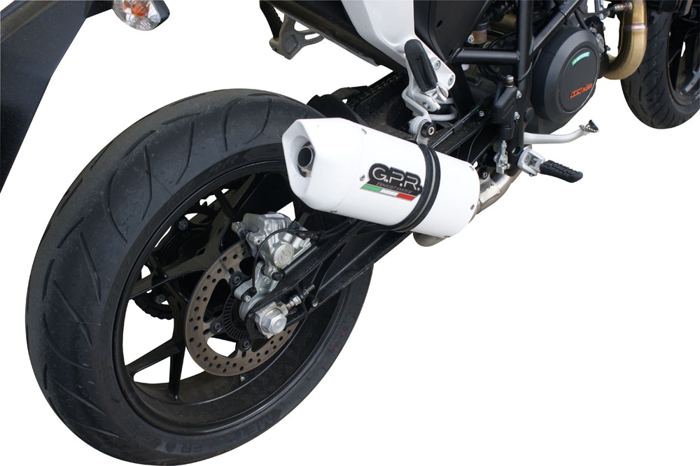 Scarico compatibile con Ktm Duke 690 2017-2020, Albus Evo4, Scarico omologato, silenziatore con db killer estraibile e raccordo specifico