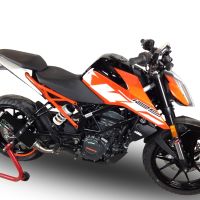 Scarico compatibile con Ktm Duke 125 2017-2020, M3 Black Titanium, Scarico omologato, silenziatore con db killer estraibile e raccordo specifico