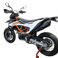 GPR Exhaust System  Ktm Smc 690 R My 21 2021/22 e5 Homologated slip-on exhaust catalized Furore Silver