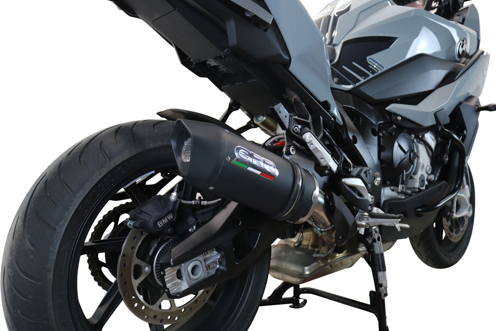 Scarico compatibile con Bmw S 1000 XR -M 2020-2025, Furore Evo4 Nero, Scarico omologato, silenziatore con db killer estraibile e raccordo specifico