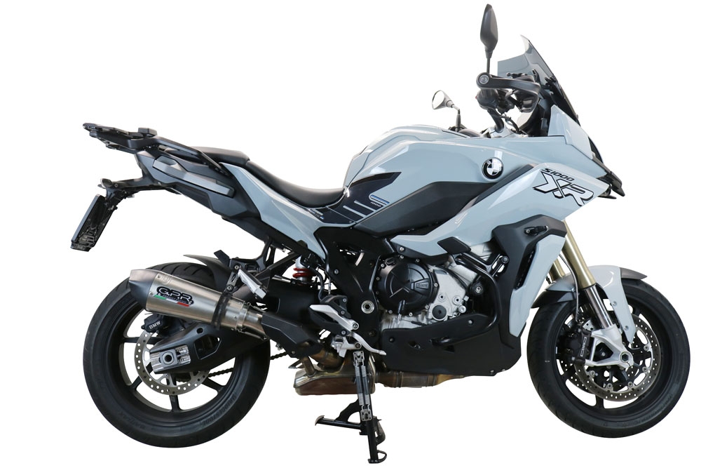 Scarico compatibile con Bmw S 1000 XR -M 2020-2025, Gpe Ann. titanium, Terminale di scarico racing, con raccordo, senza omologazione