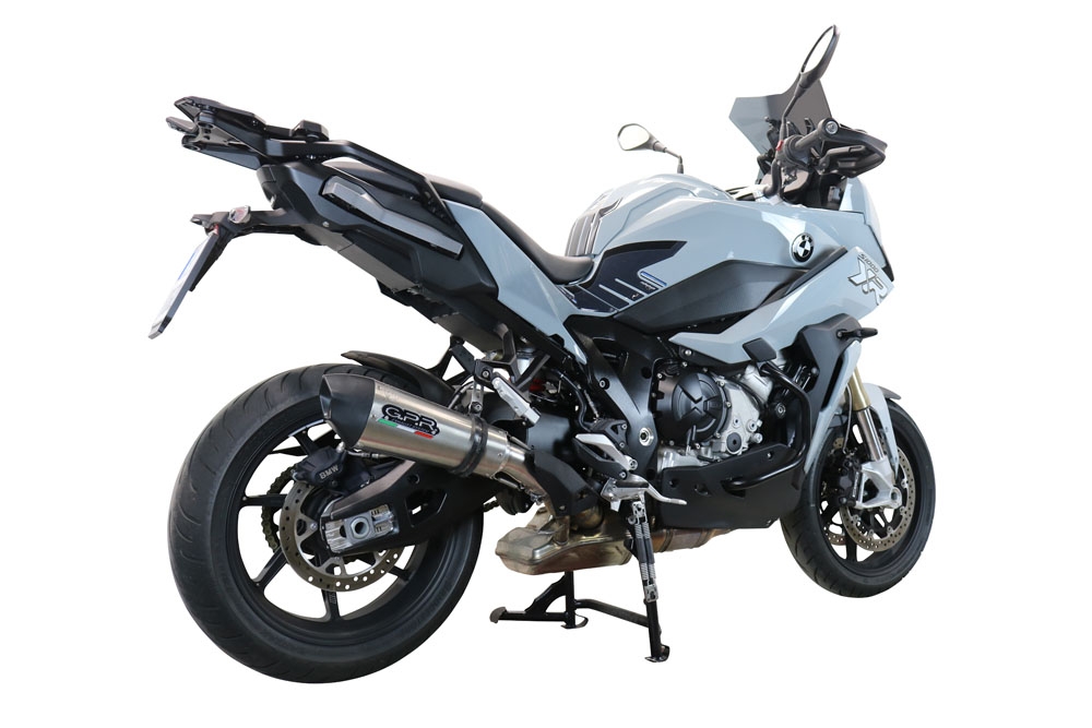 Scarico compatibile con Bmw S 1000 XR -M 2020-2025, Gpe Ann. titanium, Terminale di scarico racing, con raccordo, senza omologazione