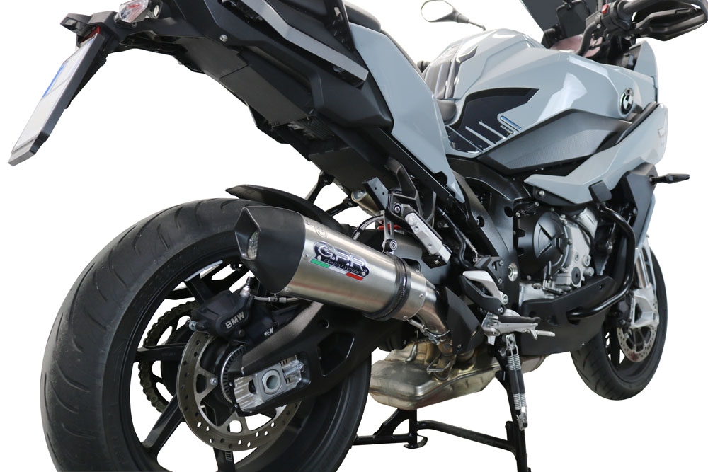 Scarico compatibile con Bmw S 1000 XR -M 2020-2025, Gpe Ann. titanium, Terminale di scarico racing, con raccordo, senza omologazione