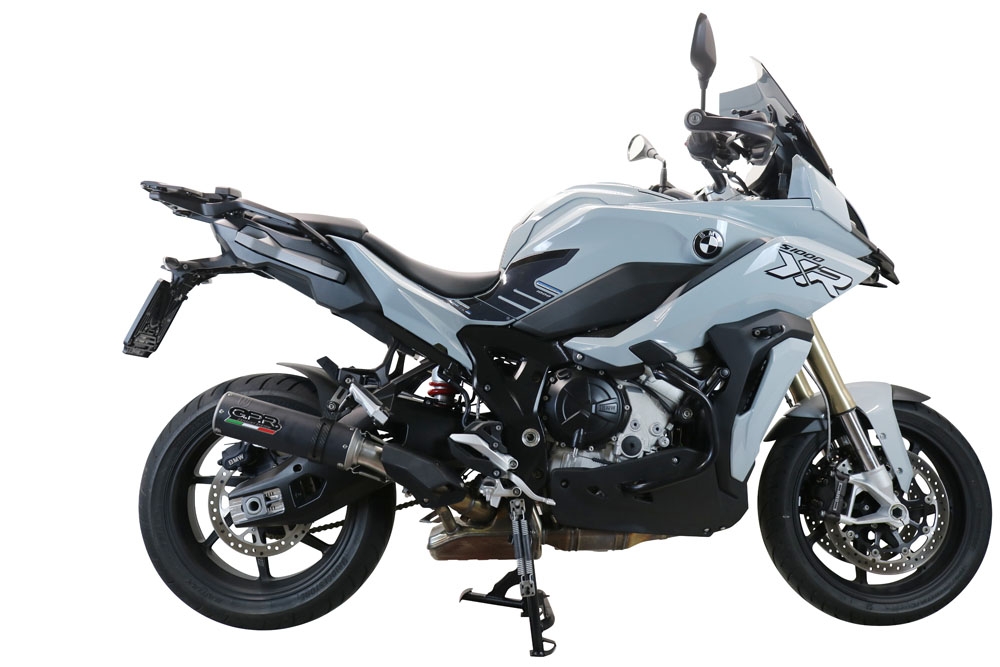 Scarico compatibile con Bmw S 1000 XR -M 2020-2025, M3 Black Titanium, Scarico omologato, silenziatore con db killer estraibile e raccordo specifico