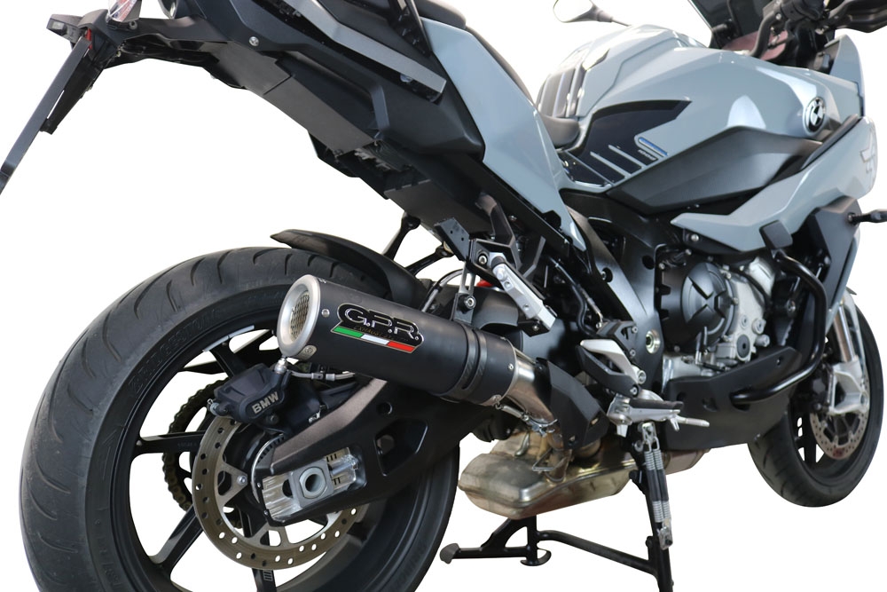Exhaust system compatible with Bmw S 1000 XR - M 2020-2024, M3 Black Titanium, Racing slip-on exhaust including link pipe 