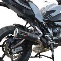 Exhaust system compatible with Bmw S 1000 XR - M 2020-2024, M3 Black Titanium, Homologated legal slip-on exhaust including removable db killer and link pipe 