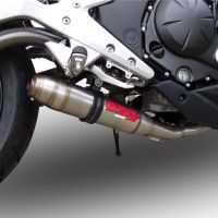 Scarico compatibile con Kawasaki Er 6 N - F 2012-2016, Deeptone Inox, Scarico completo omologato,fornito con db killer estraibile e collettore