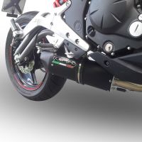 Scarico compatibile con Kawasaki Er 6 N - F 2012-2016, Furore Nero, Scarico completo omologato,fornito con db killer estraibile e collettore