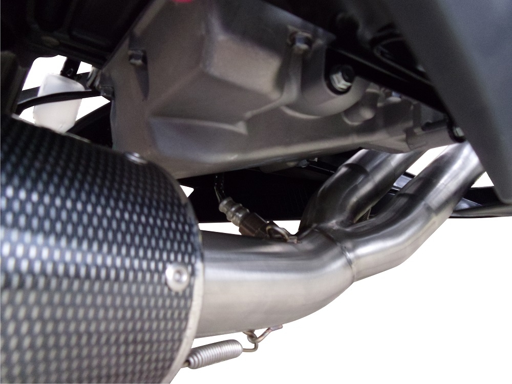 Scarico compatibile con Kawasaki Er 6 N - F 2012-2016, Gpe Ann. Poppy, Scarico completo omologato,fornito con db killer estraibile,catalizzatore e collettore