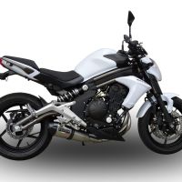 Scarico compatibile con Kawasaki Er 6 N - F 2012-2016, Gpe Ann. titanium, Scarico completo omologato,fornito con db killer estraibile,catalizzatore e collettore