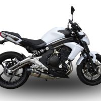 Scarico compatibile con Kawasaki Er 6 N - F 2012-2016, Gpe Ann. titanium, Scarico completo omologato,fornito con db killer estraibile e collettore