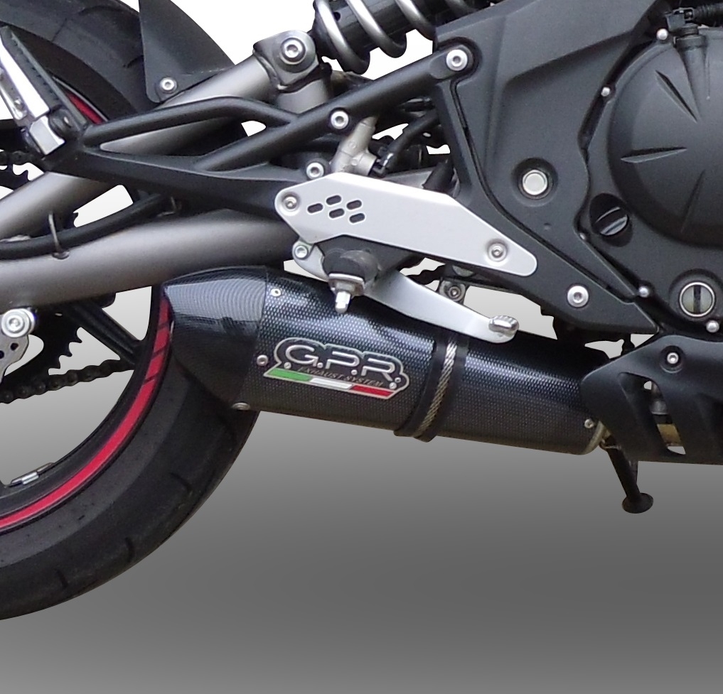 Scarico compatibile con Cf Moto Nk 650 2012-2016, Gpe Ann. Poppy, Scarico omologato, silenziatore con db killer estraibile e raccordo specifico