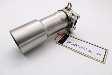 Scarico GPR compatibile con  Cafè Racer Cafè Racer 1980-2021, Accessorio - Accessory, Tubo adattatore D. 54 A 45