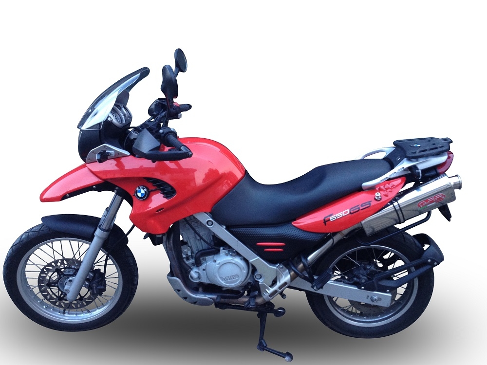 Exhaust compatible with Bmw F 650 Gs 2004-2013, Trioval, Homologated legal slip-on exhaust including removable db killer and link pipe 