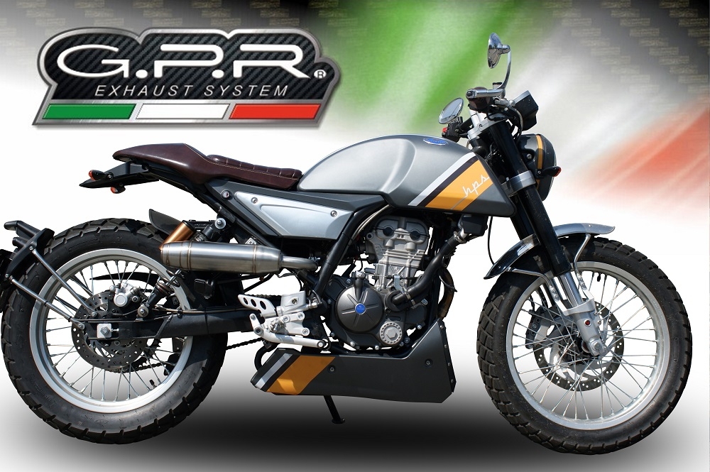Exhaust compatible with F.B. Mondial Hps 125 2018-2020, Deeptone Inox, Homologated legal full system exhaust, including removable db killer and catalyst 
